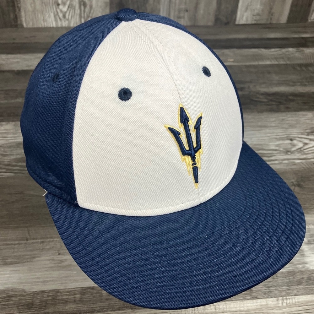 The Game Pro Arizona State Sun Devils Hat Navy White Fitted Cap GP341 Mens M